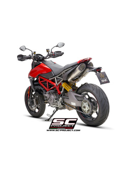 Podwójny tłumik SC-Project S1 Titanium (z siatką na wylocie) - Ducati Hypermotard 950 / RVE / SP [19-21]