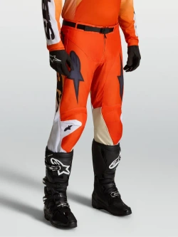 Spodnie cross Alpinestars MX Racer Amber biało-czarno-czerwone