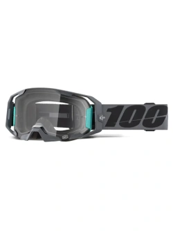 Gogle motocyklowe 100% ARmatic z przeźroczystą szybką szaro-niebieskie