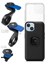 Zestaw rowerowy: etui MAG na telefon iPhone 14 (magnetyczne), wodoodporny pokrowiec MAG oraz mocowanie Quad Lock