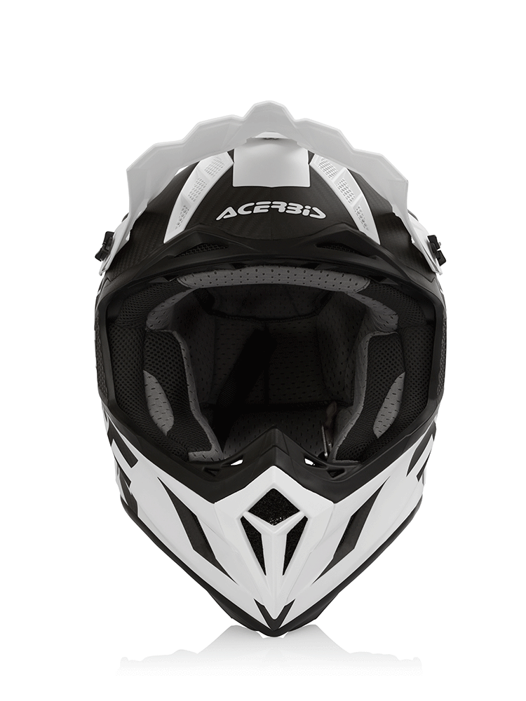 Kask enduro Acerbis Steel Carbon biało-czarny