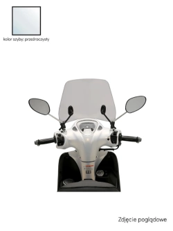 Szyba do skutera PUIG Traffic Yamaha D'elight (21-24) przeźroczysty