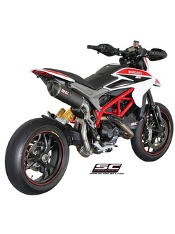 Tłumik owalny wysoka pozycja slip-on SC-Project do Ducati HYPERMOTARD 821 [13-16]