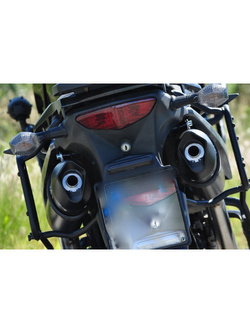 Podwójny tłumik G.P.R Furore Nero [Slip-On, Black Aluminium] - Suzuki V-Strom 1000 [02-13]