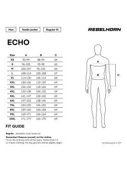 Kurtka motocyklowa tekstylna Rebelhorn Echo czarna-fluo