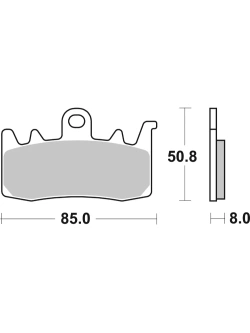 Klocki hamulcowe Brembo SR 07BB38SR [kpl. na 1 tarczę]