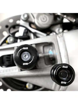 Slidery wahacza R&G Racing Aprilia Tuono V4 1100/ Factory (25-) z rolkami APEX Cotton Reels czarne