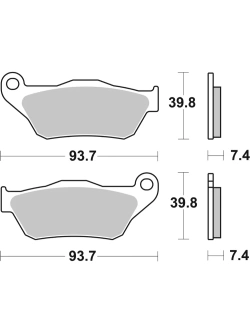 Klocki hamulcowe Brembo XS Yamaha X-Max 125 (05-)/ Tech Max (22-)/ X-Max 250 (05-) [na przód, kpl. na 1 tarczę]