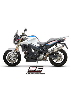 Tłumik SC-Project Oval, Titanium + Carbon (SLIP ON) - BMW F 800 R [09-16]