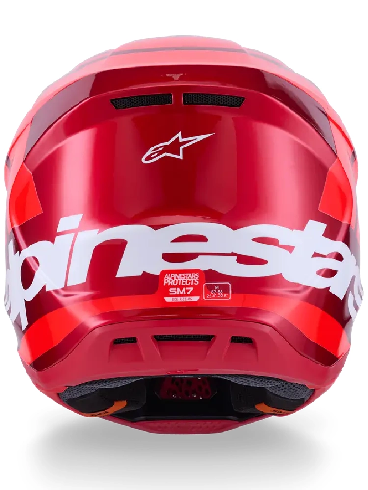 Kask enduro Alpinestars SM7 Core czerwony połysk