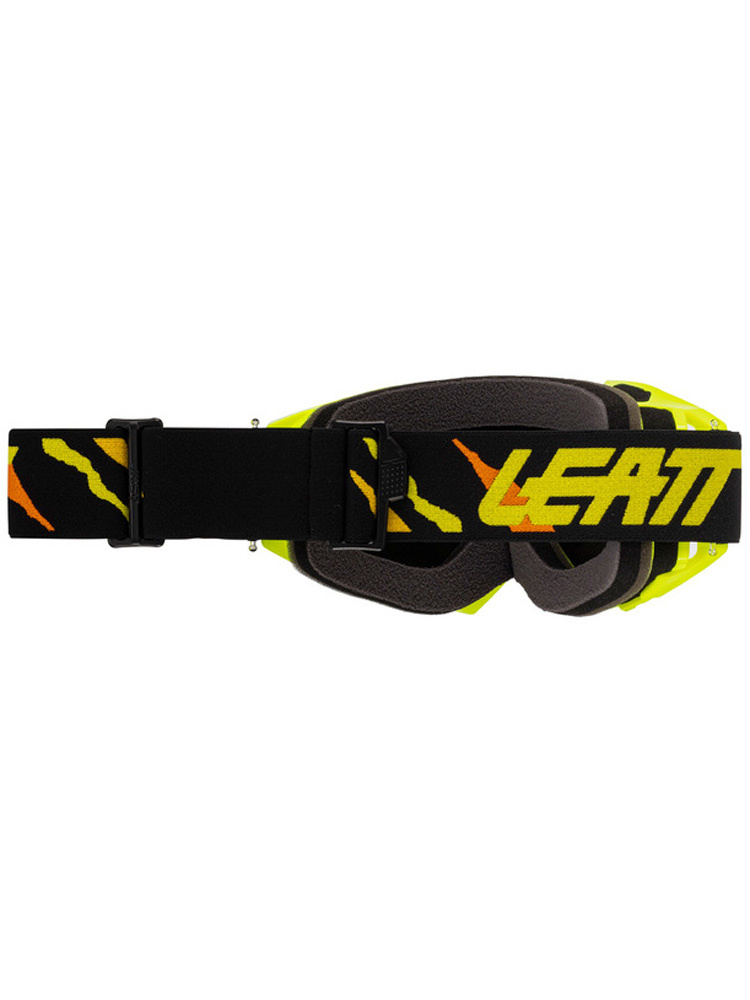 Gogle motocyklowe z lustrzaną czerwoną szybą Leatt Vizion 3.5 Iriz czarno-żółte