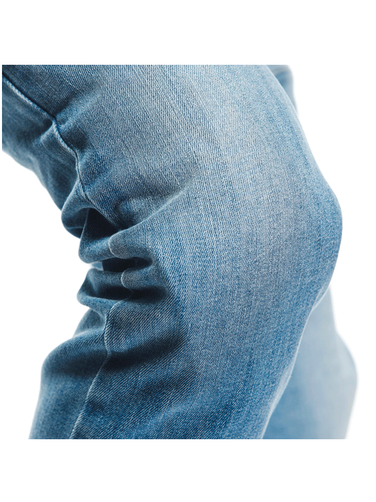 Jeansy motocyklowe damskie Dainese Denim Stone Slim Tex niebieskie