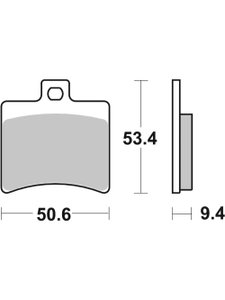 Klocki hamulcowe Brembo XS Beta Eikon 125/ Hyosung GT 250i R/ 650i R/ Keeway Cityblade 125i/ Aprilia (wybrane modele) [na tył, kpl. na 1 tarczę]
