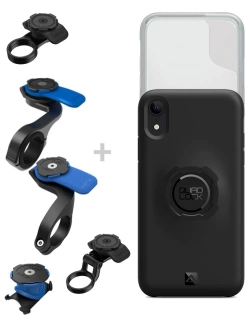 Zestaw rowerowy: etui na telefon iPhone XR + pokrowiec przeciwdeszczowy + mocowanie Quad Lock