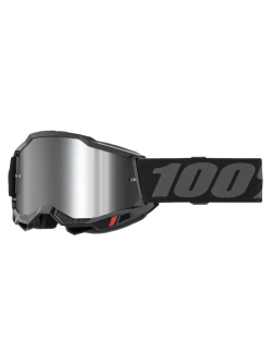 Gogle motocyklowe dziecięce 100% Accuri 2 Geospace z szybą lustrzaną czarne