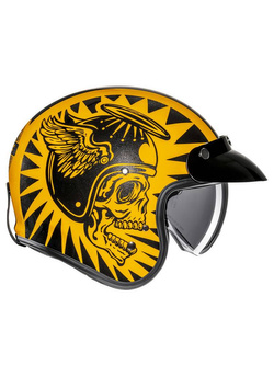 Kask otwarty HJC V31 Flame żółto-czarny