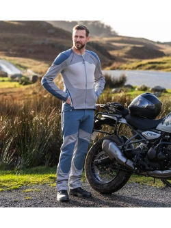 Spodnie motocyklowe tekstylne Knox Urbane Pro Move niebiesko-szare