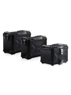 Zestaw: kufry boczne 45/37L + kufer centralny 38L TRAX ADV+ stelaże SW-Motech MV Agusta Enduro Veloce (25-) czarne