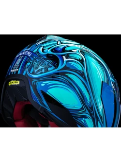 Kask integralny Icon Domain Nouveau niebieski