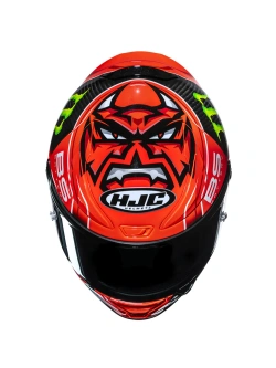 Kask integralny HJC RPHA 1 V2 Carbon Quartararo Replica czerwono-czarny
