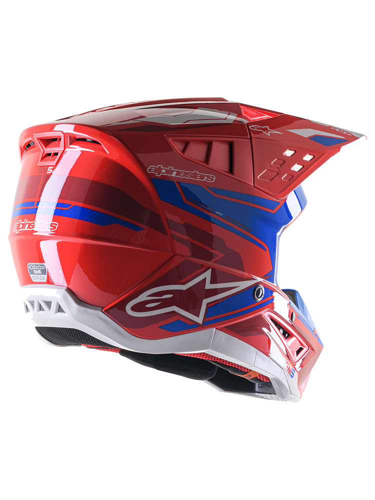 Kask enduro Alpinestars MX Supertech M5 Action 2 czerwono-niebieski