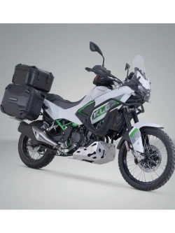 Zestaw: kufry boczne DUSC M i L + kufer centralny DUSC L + stelaże PRO + stelaż Adventure-Rack SW-Motech Kawasaki KLE 500/ SE (26-) [poj.: 1 x 33l + 2 x 41l]