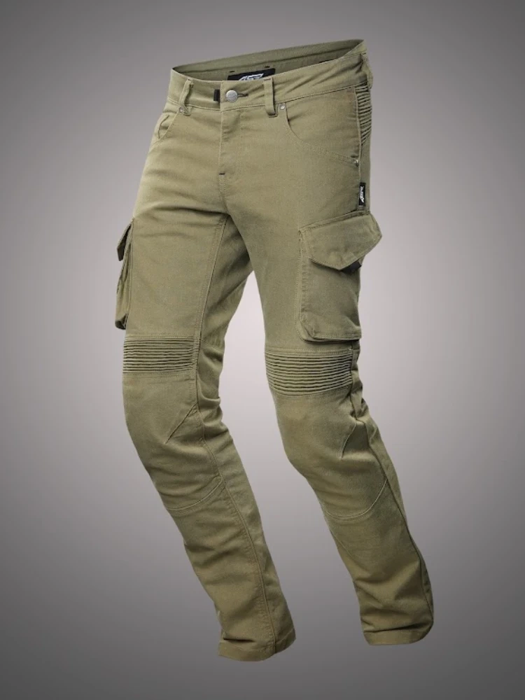 Jeansy motocyklowe 4SR Tourismo zielone