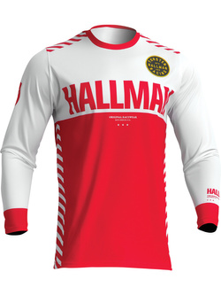 Bluza enduro Thor Hallman Differ Slice biało-czerwona