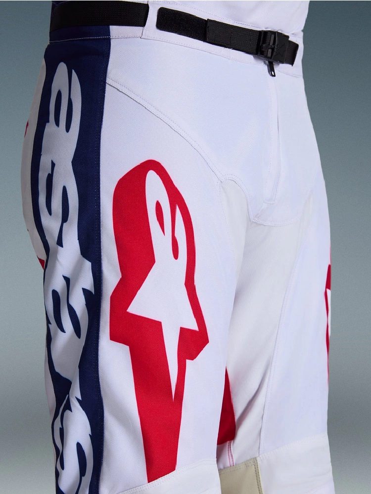 Spodnie cross Alpinestars MX Racer Riway biało-czerwono-niebieskie