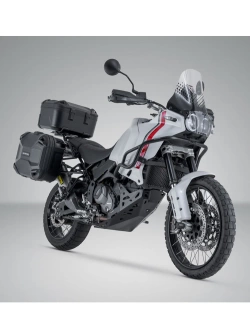 Zestaw: kufry boczne DUSC L + kufer centralny DUSC M + stelaże PRO + stelaż Adventure-Rack SW-Motech Ducati Desert X 937 (22-)/ Rally (23-) [poj.: 1 x 33l + 2 x 41l]