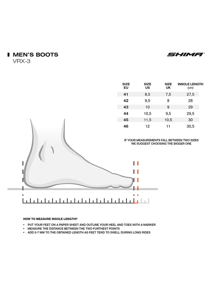 Buty motocyklowe Shima VRX-3 czarno-czerwone