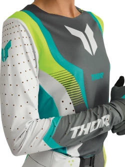 Bluza enduro damska Thor Sportmode Velocity szaro-zielona