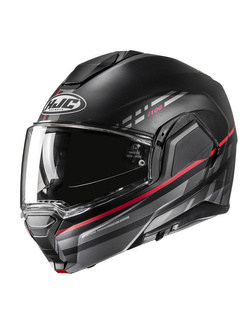 Kask szczękowy HJC I100 Sysma czarno-czerwony