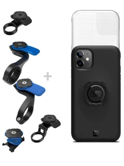 Zestaw rowerowy: etui na telefon iPhone 11 + pokrowiec przeciwdeszczowy + mocowanie Quad Lock