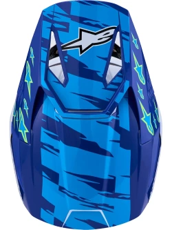 Kask enduro dziecięcy Alpinestars SM3 Falcon biało-niebiesko-czarny połysk