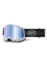 Gogle motocyklowe 100% Accuri 2 biało-czarne z szybką lustrzaną