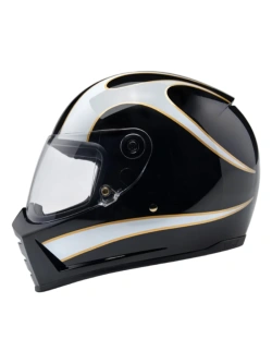 Kask integralny Biltwell Lane Splitter Flames czarno-biały