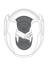 Wyściółka AGV do kasku Orbyt szaro-czarna