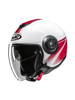 Kask otwarty HJC i40N Vision biało-czerwony