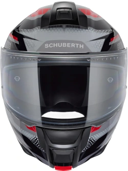 Kask szczękowy Schuberth C5 Velocity czarno-szaro-czerwony