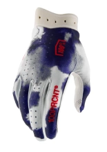 Rękawice cross 100% iTrack niebiesko-białe
