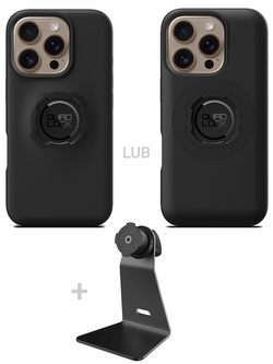 Zestaw na biurko: etui na telefon iPhone 16 Pro + uchwyt Quad Lock