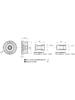 Końcówki kierownicy Daytona D-Mirror uniwersalne do kierownic 22,2 mm czarne