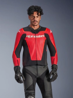 Kurtka motocyklowa skórzana Alpinestars GP Force Airflow v2 czarno-czerwona