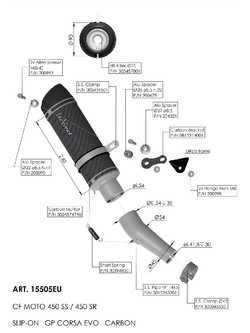 Tłumik motocyklowy LeoVince GP Corsa Evo CF Moto 450 SS/ 450 SR (23-24) [włókno węglowe]