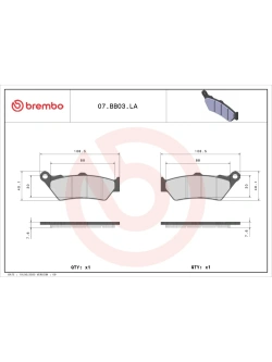 Klocki hamulcowe Brembo LA Aprilia Tuareg 660 (21-) [kpl. na 1 tarczę]