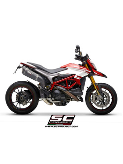 Tłumik SC-Project SC1-R Titanium / Carbon (Wersja wysoka) - Ducati Hypermotard 939 / SP [16-18]