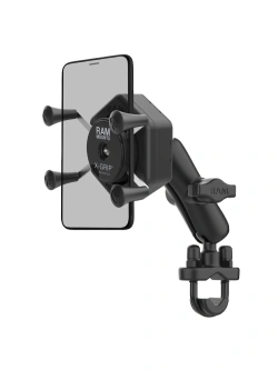 Uchwyt na telefon RAM X-Grip z adapterem tłumiącym wibracje i podstawą w kształcie litery U - średni