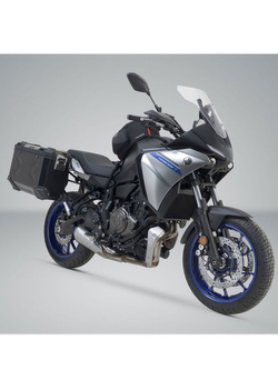 Zestaw: kufry boczne + stelaże PRO TRAX ADV SW-Motech Yamaha MT-07 Tracer (16-23) [poj.: 2 x 37 L] czarne