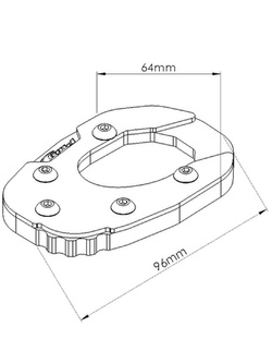 Poszerzenie stopki bocznej Puig do KTM Adventure 1050 / 1090 / 1190 / 1290